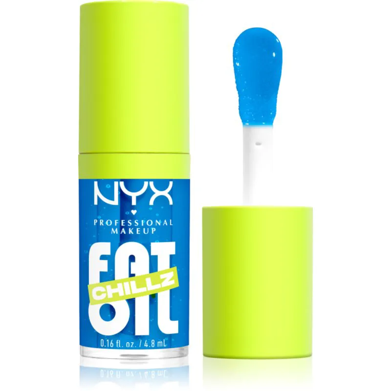 NYX Professional Makeup Fat Oil Chillz Έλαιο για τα χείλη με δροσερό αποτέλεσμα απόχρωση Polar Peppermint 4.8 ml