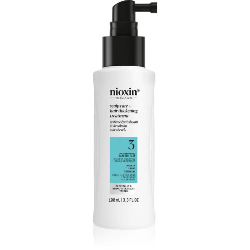 Nioxin System 3 Scalp + Hair Thickening Treatment φροντίδα χωρίς ξέβγαλμα για μαλλιά με τάση αραίωσης 100 ml