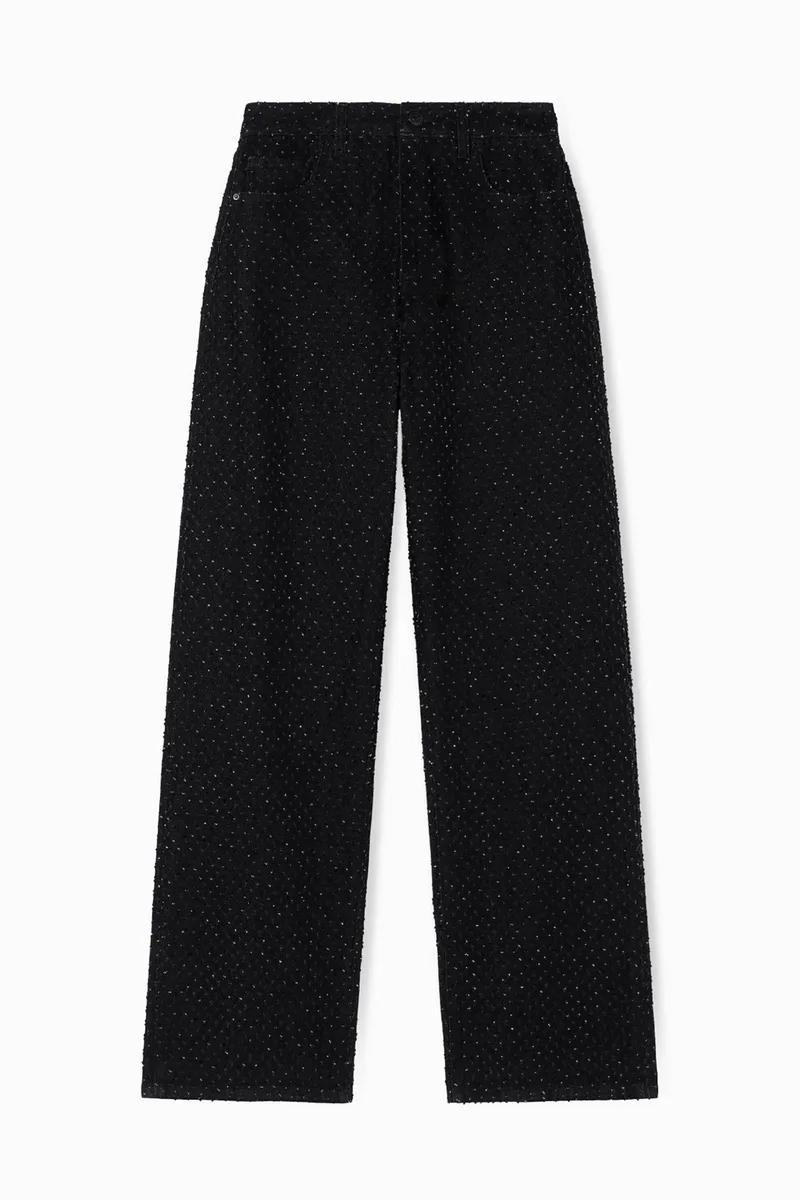 Armani Exchange γυναικείο τζιν παντελόνι με στρας Relaxed Fit - XW000100AF18855 Μαύρο