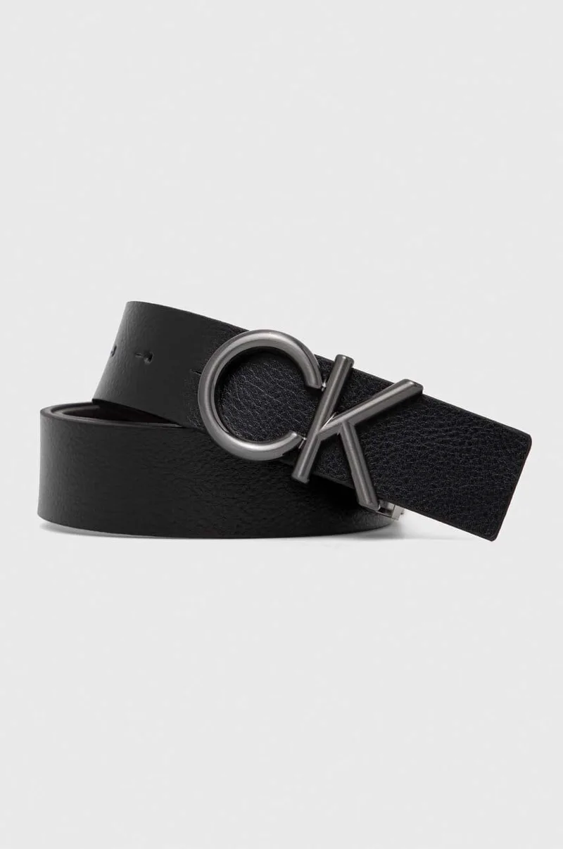 Αναστρέψιμη δερμάτινη ζώνη Calvin Klein