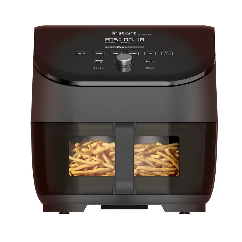 Φριτέζα ζεστού αέρα Instant Pot Vortex Plus Clearcook 140309701, 1700W, 5,7 l, 6 προγράμματα, 35-205C, Εσωτερικό φως, Μαύρο
