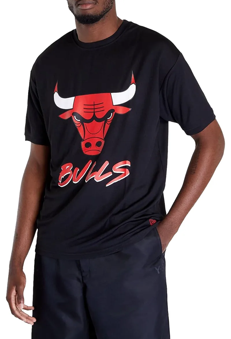Μπλούζα Κοντομάνικη New Era Chicago Bulls NBA Script 60284738-001 Ανδρικό