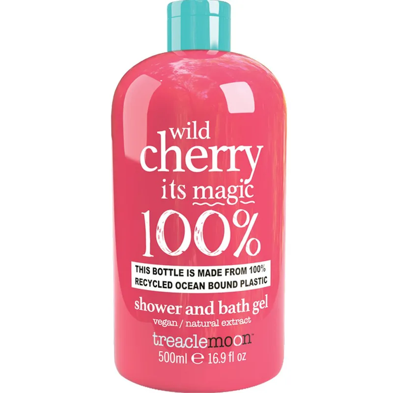 Treaclemoon Wild Cherry Magic Bath & Shower Gel Αναζωογονητικό & Ενυδατικό Αφρόλουτρο Σώματος με Φρουτώδες Άρωμα Άγριου Κερασιού 500ml