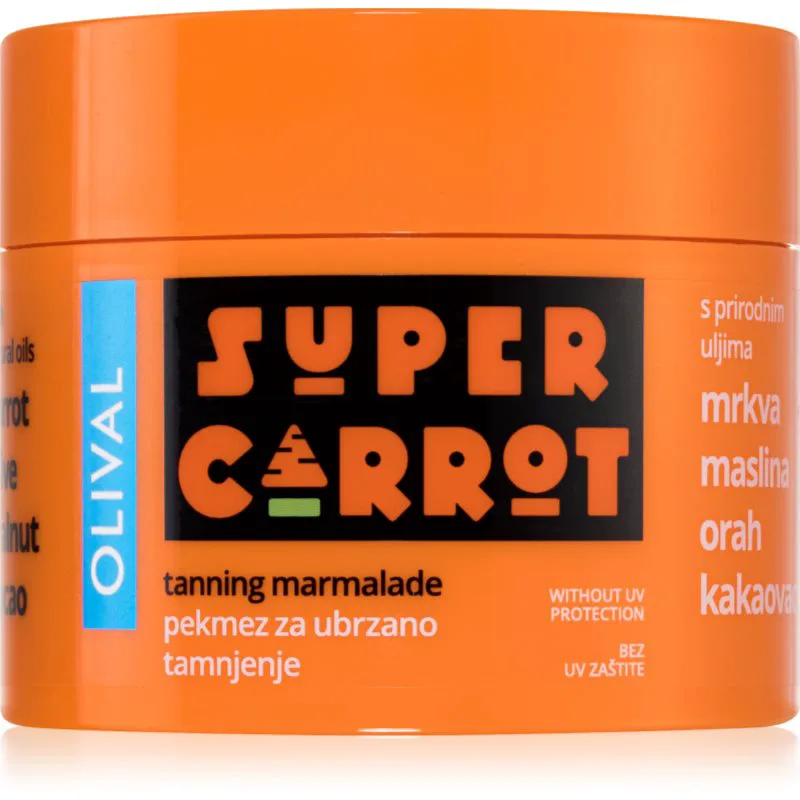 Olival SUPER Carrot Tanning Jam προϊόν για επιτάχυνση και παράταση του μαυρίσματος χωρίς προστατευτκό παράγοντα 100 ml