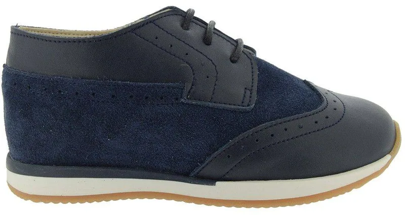 ΔΕΡΜΑΤΙΝΑ SNEAKERS BABYWALKER OXFORD STYLE ΜΠΛΕ (EU:27)
