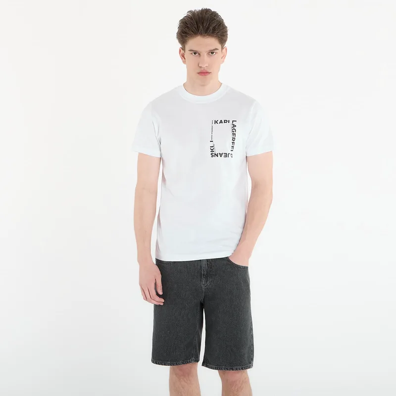 T-shirt Karl Lagerfeld Jeans Slim Ss Frame Logo Tee White XL
