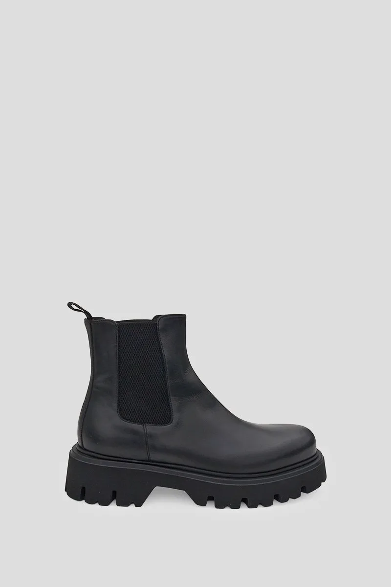 PHILIPPE LANG Ανδρικό Μαύρο Leather Black Chelsea Boots