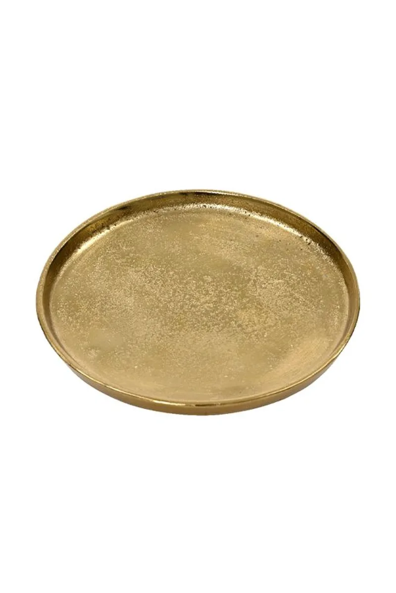 Δισκος Μεταλλικος Σε Χρυσο Χρωμα 35Cm 35x35x2.5cm Μονόχρωμο Kaeming
