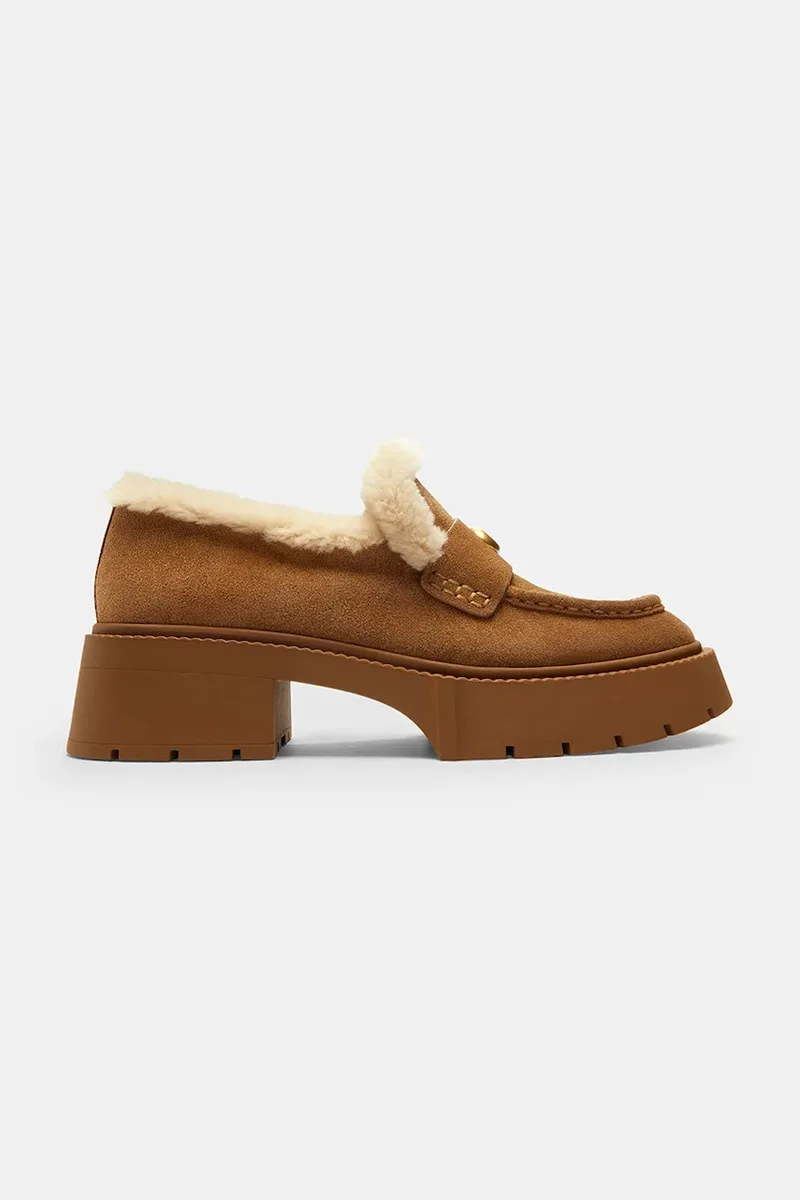 Μοκασίνια σουέτ Coach Leah Platform