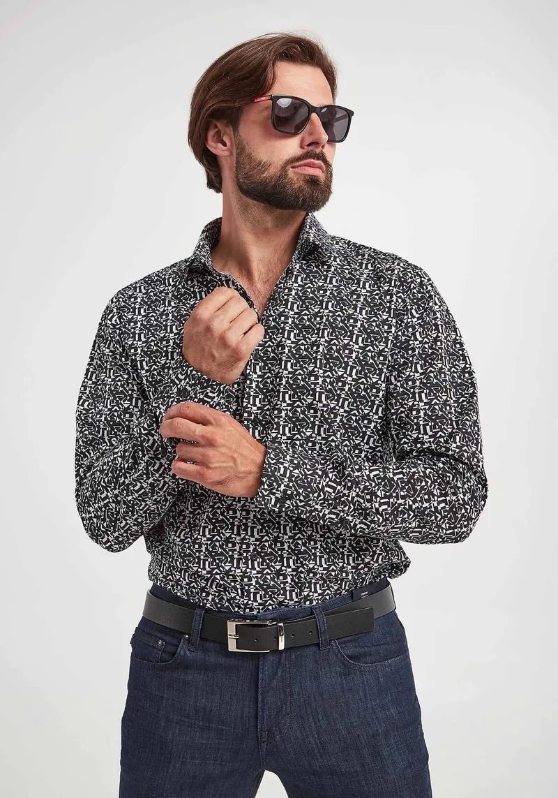 Karl Lagerfeld Πουκάμισο της σειράς Logo - 605000 533602 991 Black