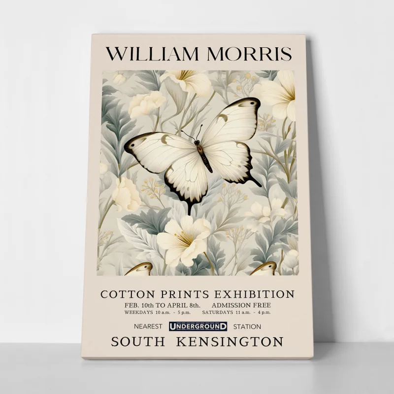 Πινακας σε καμβά WILLIAM MORRIS - BUTTERFLY 4