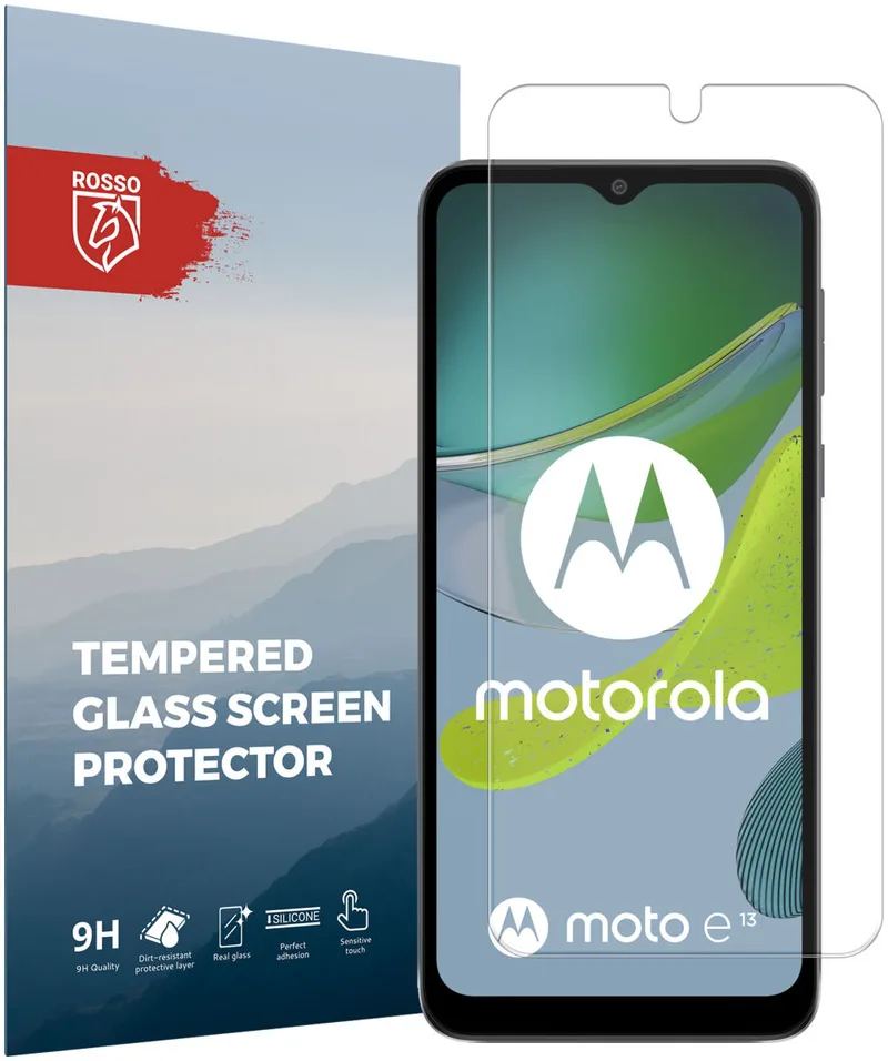 Κόκκινο Tempered Glass - Αντιχαρακτικό Προστατευτικό Γυαλί Οθόνης Motorola Moto E13 - Clear (8719246384486)