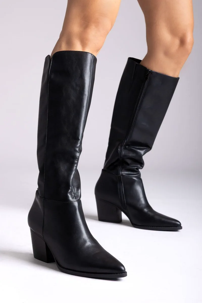ERYNN Cowboy Boots - A-115 - Black Matte