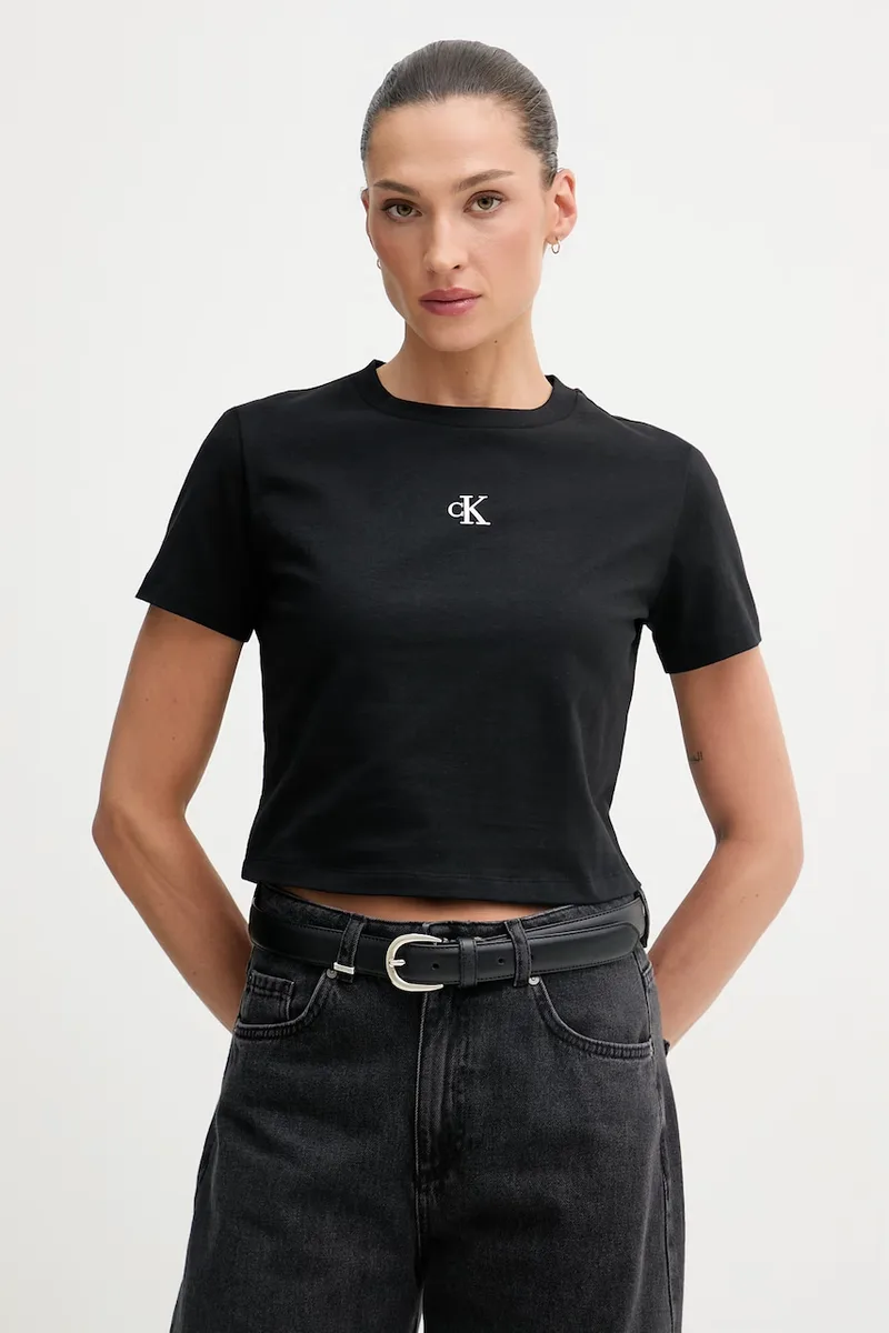 Calvin Klein Jeans T-shirt βασικό βαμβάκι με ελαστάν