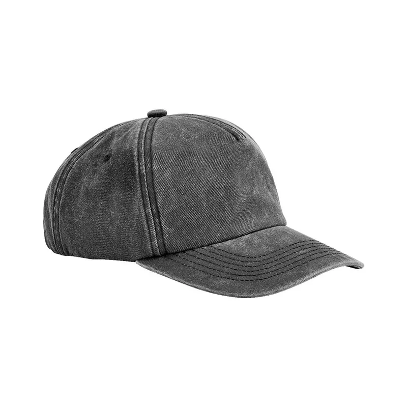 Χαλαρό Πεντάφυλλο Vintage Καπέλο Beechfield B657 Vintage Black