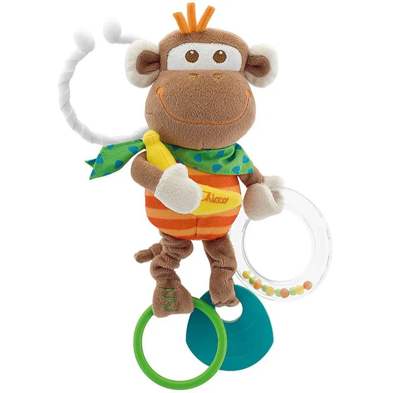 Chicco Baby Senses Monkey μασητικό με κουδουνίστρα 1 τμχ