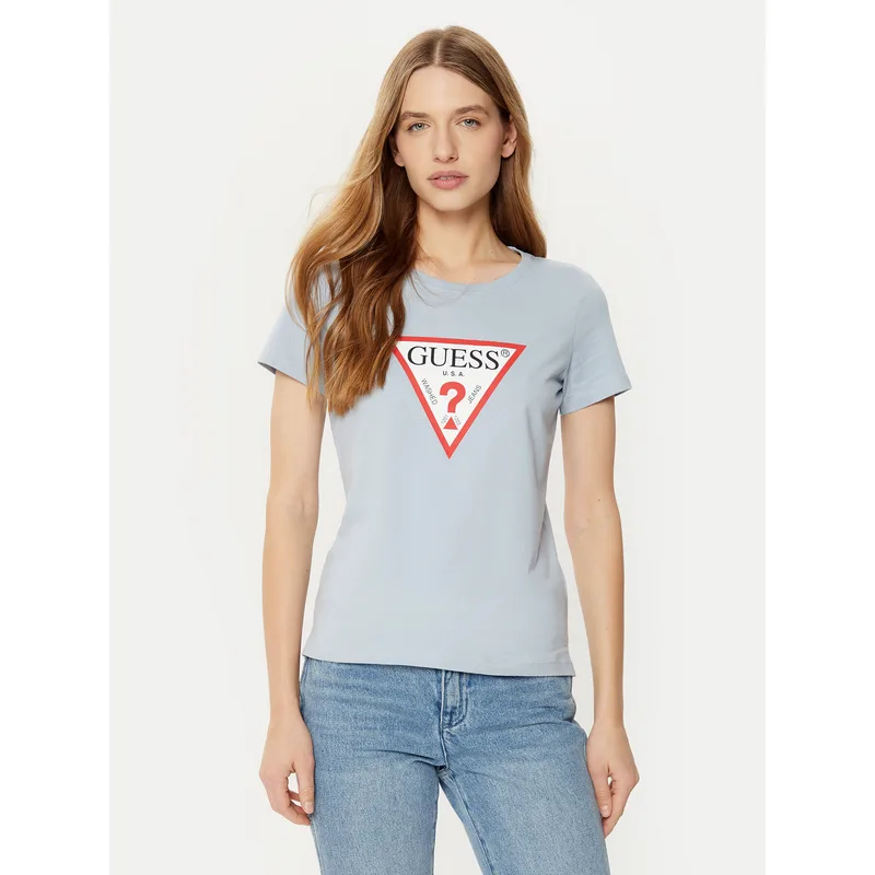 Guess T-Shirt W1YI1B I3Z14 Μπλε Slim Fit