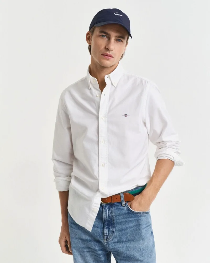 Gant Aνδρικό Slim Fit Classic Oxford Shirt 3000202 Λευκό