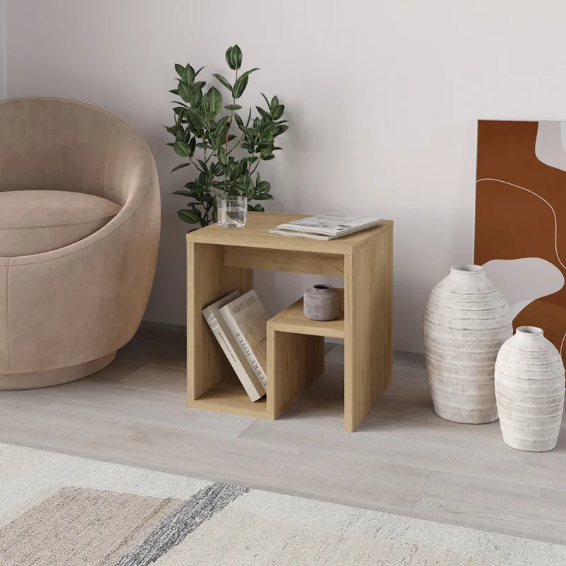 Βοηθητικό Τραπεζάκι Bon - Sapphire Oak 855Dte2981 (40x40x35 cm)
