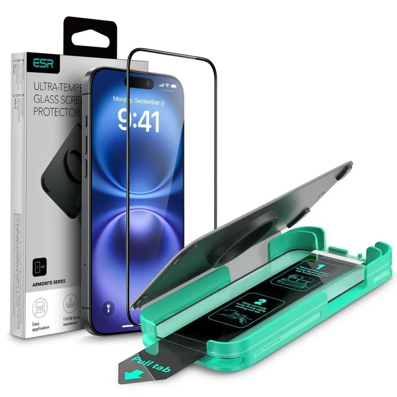 ESR Armorite Ultra-Tough Tempered Glass iPhone 15 Plus/16 Plus (With Easy Installation Tray)