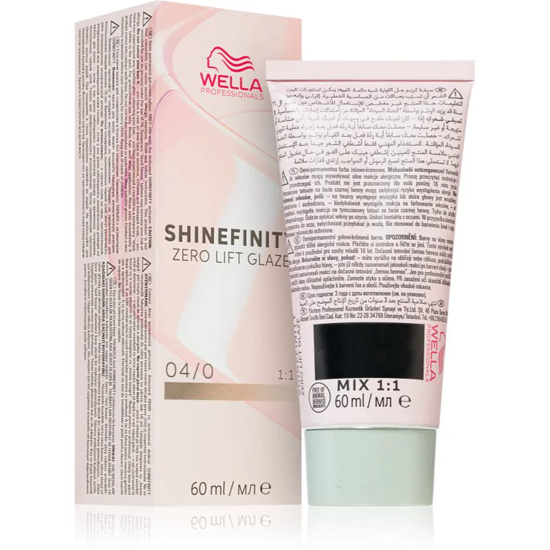 Wella Professionals Shinefinity Zero Lift Glaze ημιμόνιμη βαφή μαλλιών απόχρωση 04/0 - Natural Espresso 60 ml