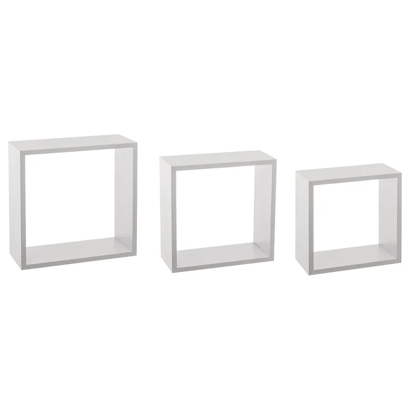 Ράφια Τοίχου (Σετ 3τμχ) F-V Cube White 138957B