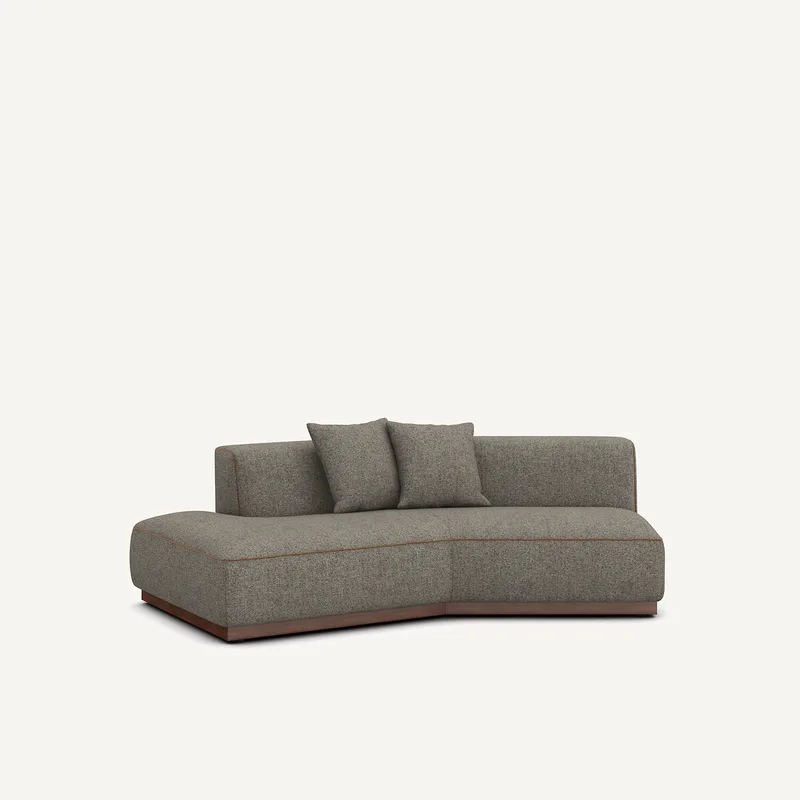 Γωνία καναπέ αριστερή από tweed ύφασμα Μ143xΠ221xΥ67cm