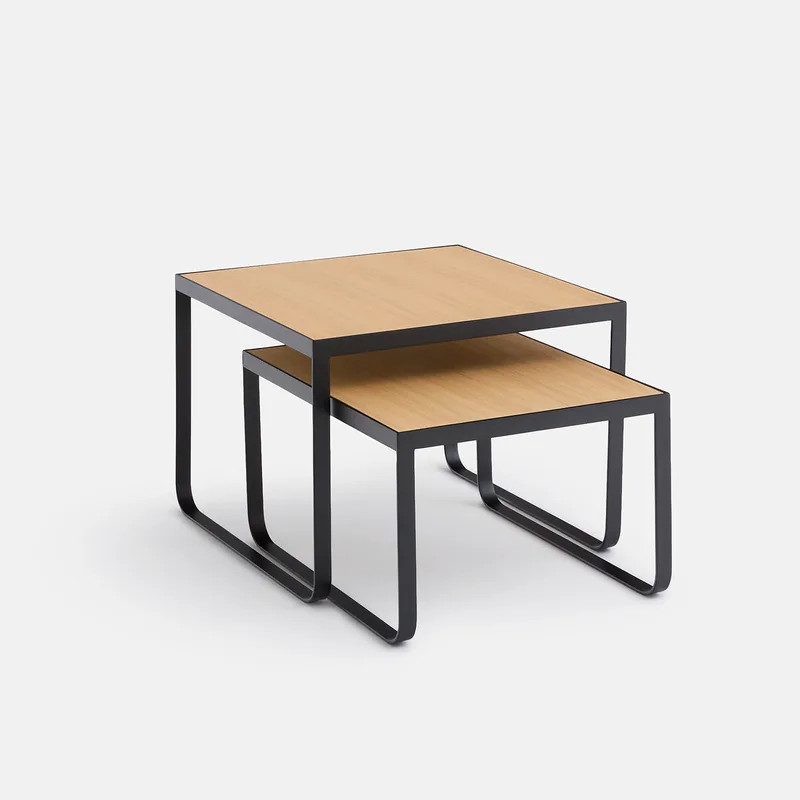 Σετ 2 βοηθητικών τραπεζιών Μ60xΠ60xΥ45cm