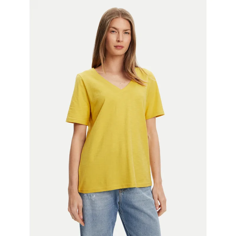 United Colors Of Benetton T-Shirt 3BVXD400H Κίτρινο Relaxed Fit