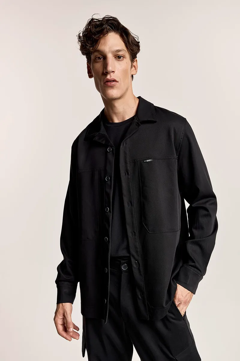 Overshirt πουκάμισο με ψεύτικες τσέπες