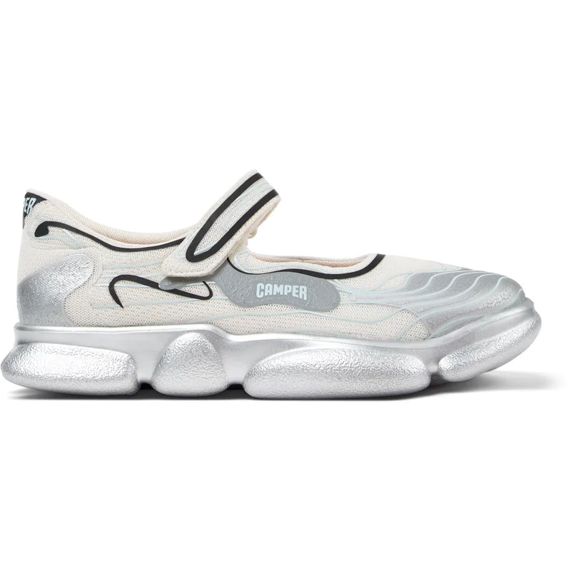CAMPER Karst - Sneakers Για Γυναικεία - Λευκό,Γκρι,Μαύρο, Μέγεθος 37, Cotton fabric