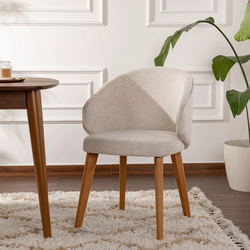 Σετ Καρέκλες (2 Τμχ) Bentley - White, Dark Oak 566Wyl1113 (48x86x58 cm)