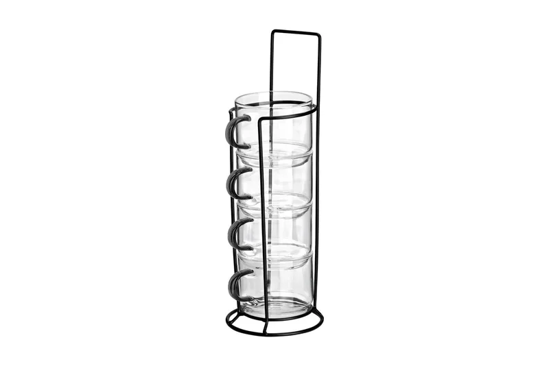 ΚΟΥΠΕΣ ΓΥΑΛΙΝΕΣ ΜΕ ΜΕΤΑΛΛΙΚΗ ΒΑΣΗ ΣΕΤ 4x210ml