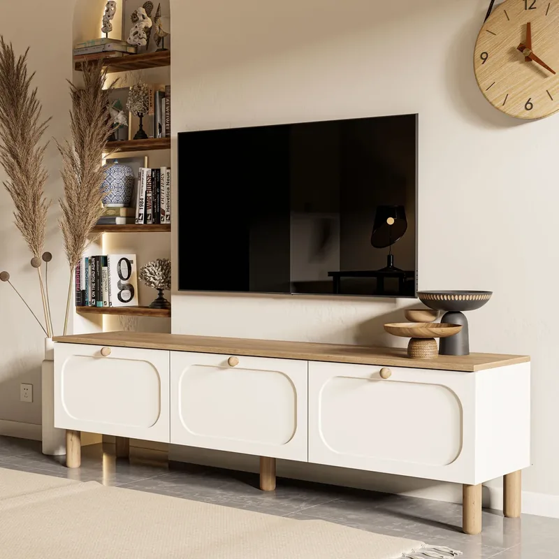Έπιπλο Τηλεόρασης με πόρτες, 1280 Monza Μ180xΠ35xΥ50 εκ., All4home
