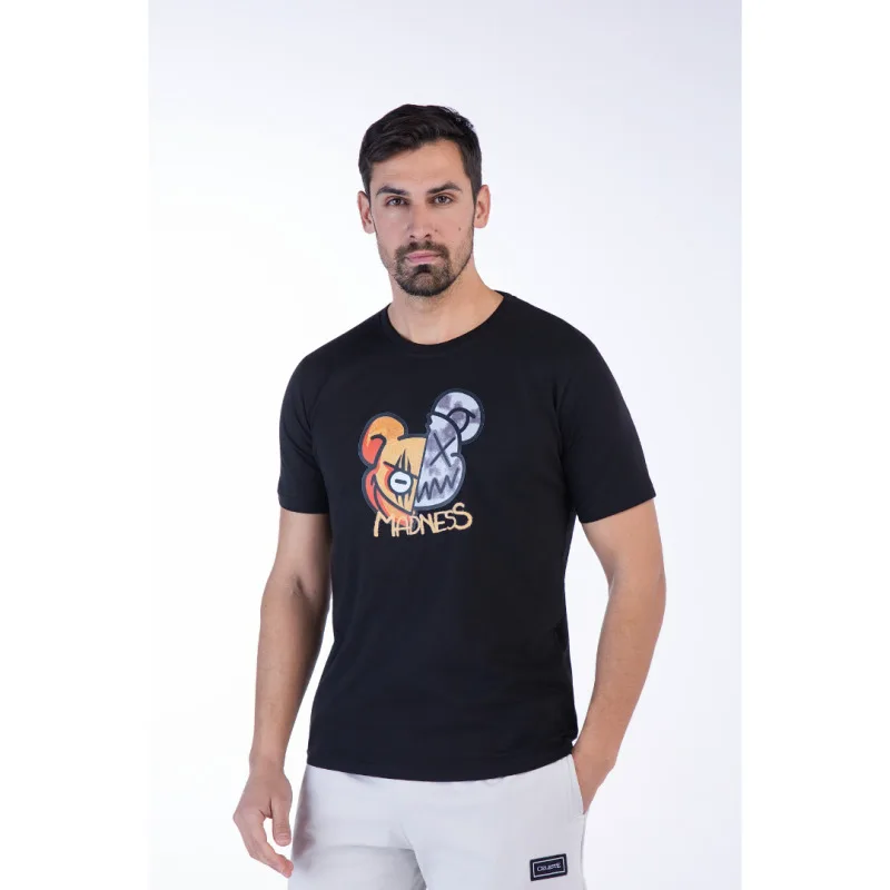 T-shirt μακό pennie "Madness",by Leo collection - Black