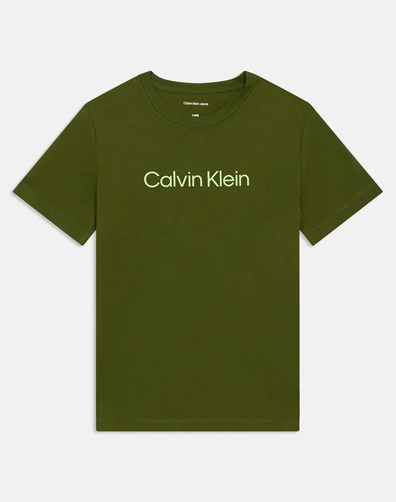 CALVIN KLEIN JEANS INST. LOGO SS T-SHIRT IU0IU00682-8Y-16Y-LTQ Khaki
