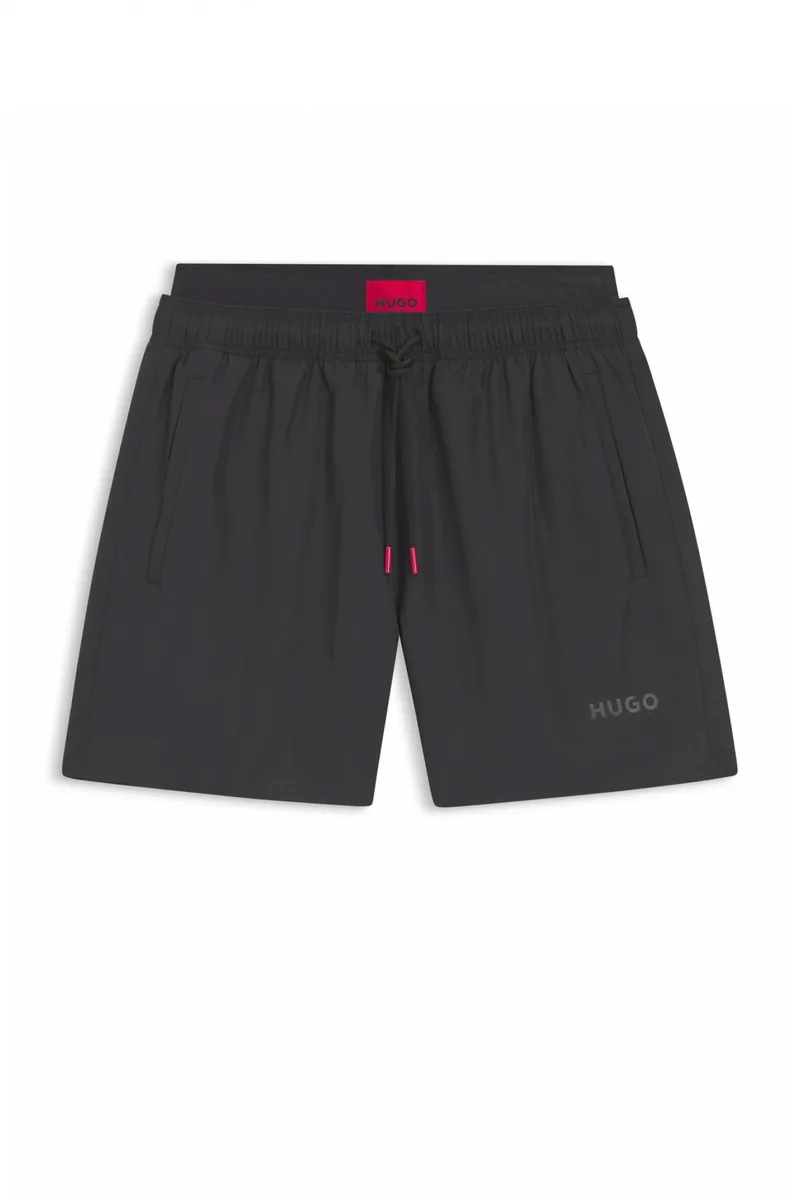 HUGO ΜΑΓΙΩ GALAXY_SWIM LOGO ΜΑΥΡΟ