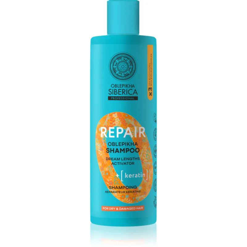 Natura Siberica Oblepikha Siberica Repair αναγεννητικό σαμπουάν για ξηρά και εξασθενημένα μαλλιά 400 ml