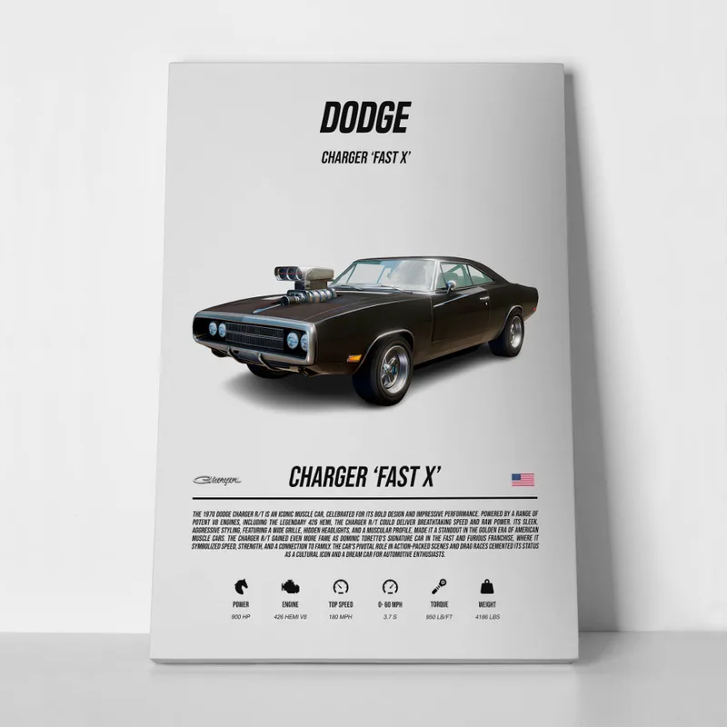Πινακας σε καμβά DODGE CHARGER FAST X