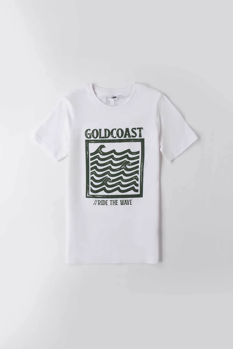 iDo παιδικό T-shirt με print και lettering - 4.B629/00 Λευκό