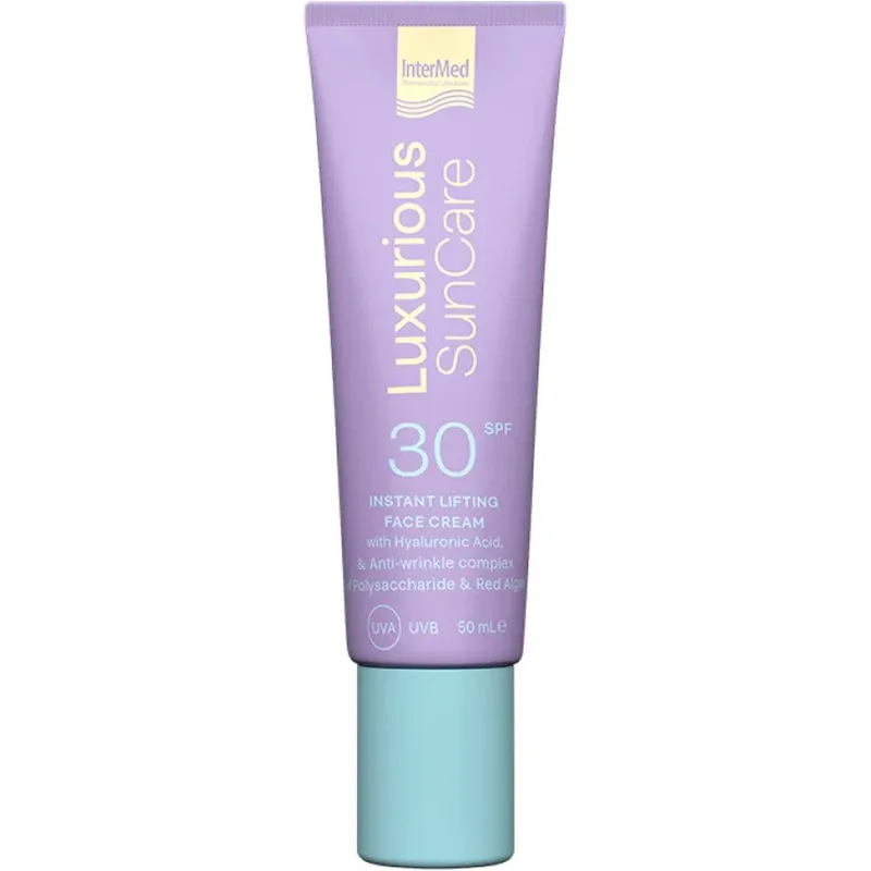Luxurious Suncare Instant Lifting Face Cream Spf30 Αντηλιακή Κρέμα Προσώπου με Υψηλή Προστασία & Αντιρυτιδική Δράση 50ml