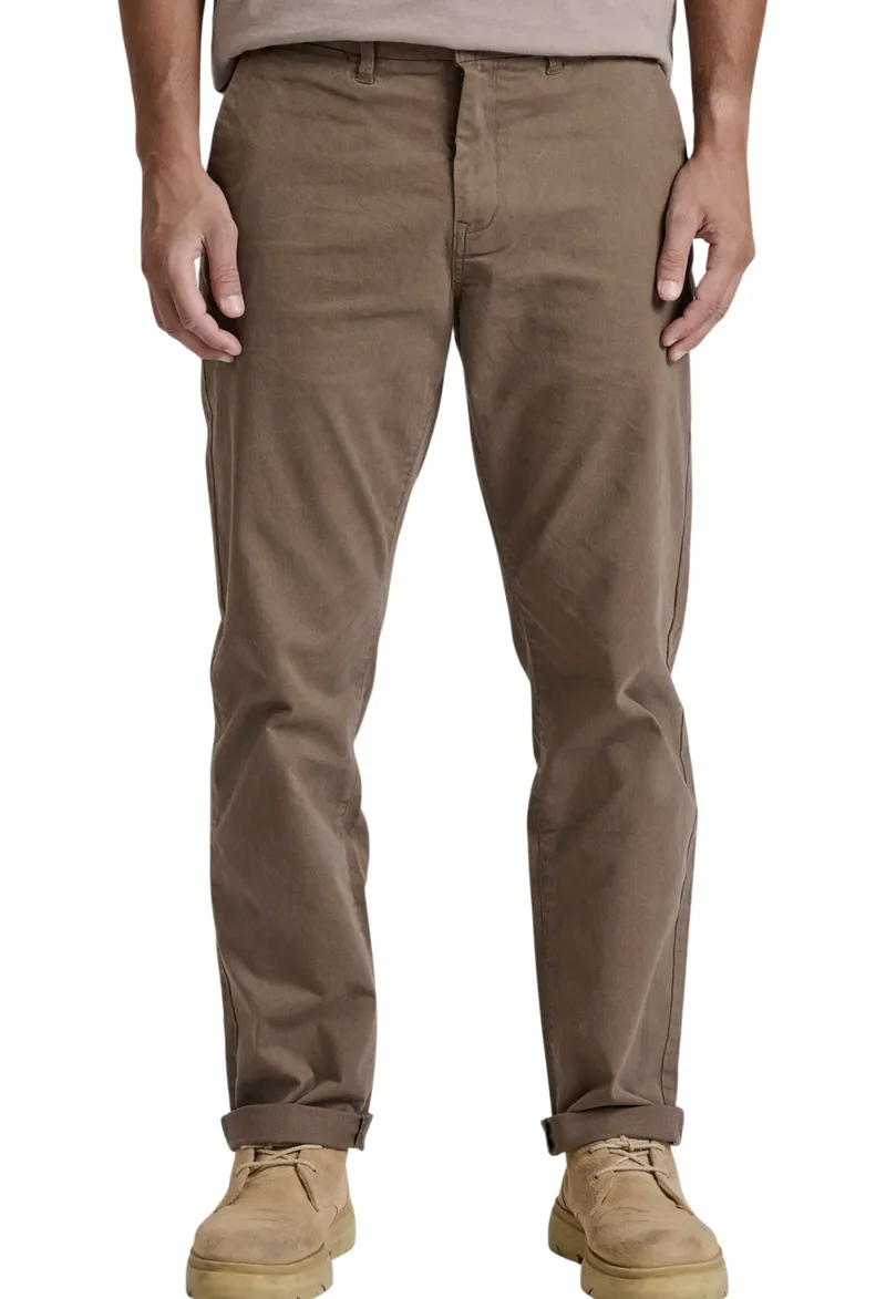 Παντελόνι Υφασμάτινο Funky Buddha Straight Fit Chino FBM010-007-02-LT COFFEE Ανδρικό