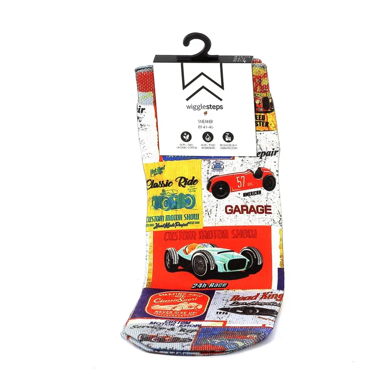 Ανδρικές Κάλτσες Wigglesteps Πολύχρωμες CLASSIC CAR RACE