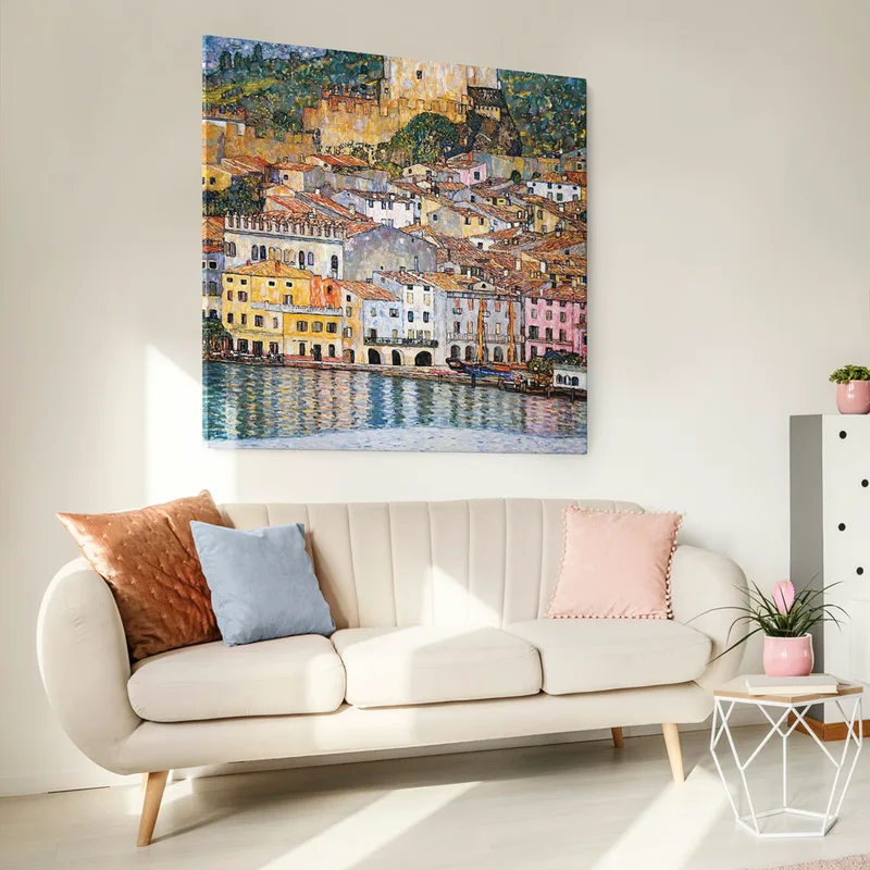 Πίνακας σε καμβά KLIMT - MALCESINE LAKE GARDA