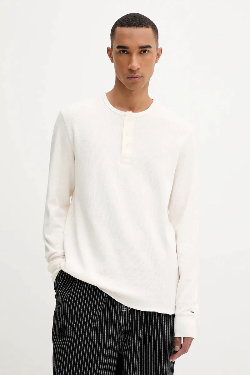 Tommy Jeans Βαμβακερή μπλούζα με μακριά μανίκια Tommy Jeans