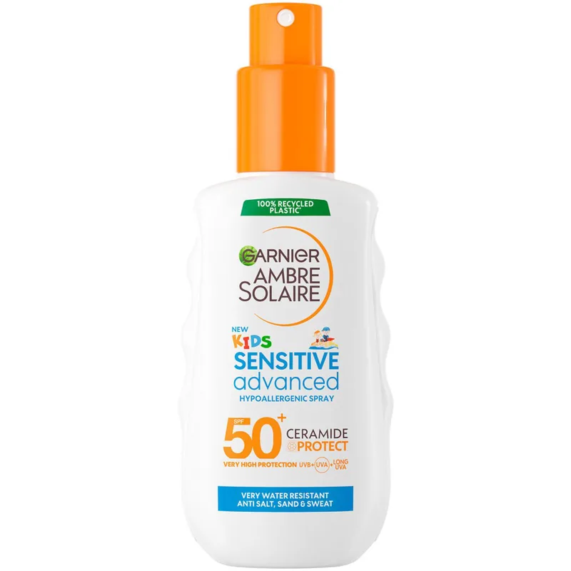 Garnier Ambre Solaire Kids Sensitive Advanced Spray Spf50+ Παιδικό Αντηλιακό Σπρέι Πολύ Υψηλής Προστασίας 150ml