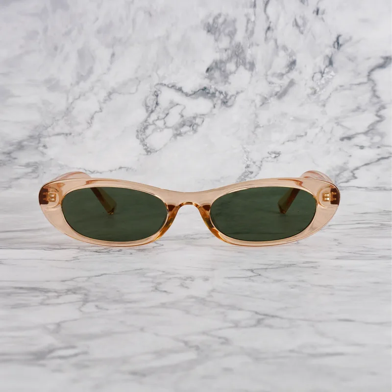 TINA 23EP6 - TINA - CHAMPAGNE - GREEN Sunglasses | Champagne | Green Shades | Explicit Poets Sunglasses