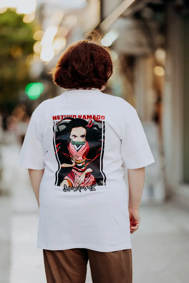 2k Project – Demon Slayer Nezuko Kamado T-Shirt (White) (Unisex)