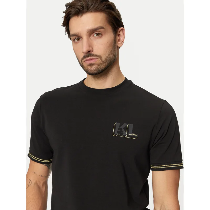 KARL LAGERFELD T-Shirt 755463 551235 Μαύρο Regular Fit