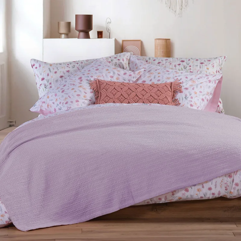 Κουβέρτα Πικέ Μονή (160x240) Nef-Nef Homeware Cool Purple